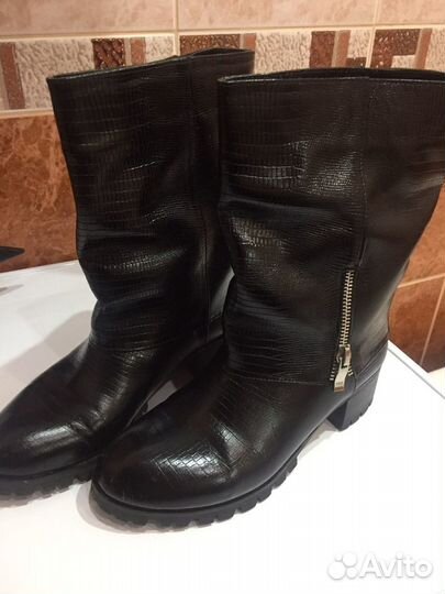 Ботинки кожа