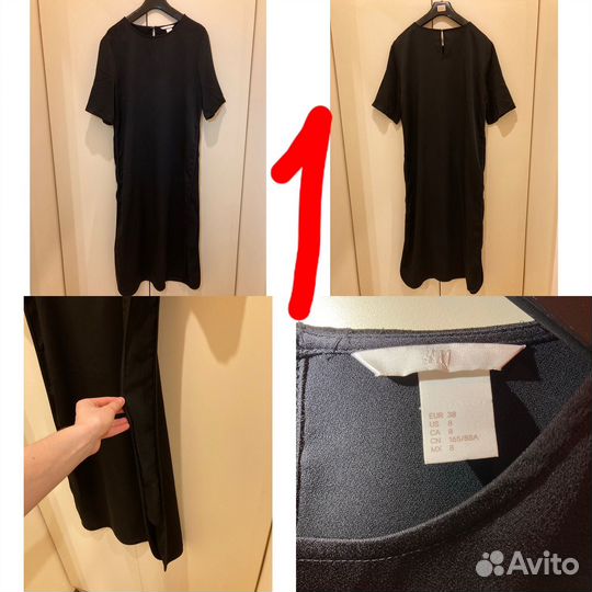 Черное платье mango, hm, monki