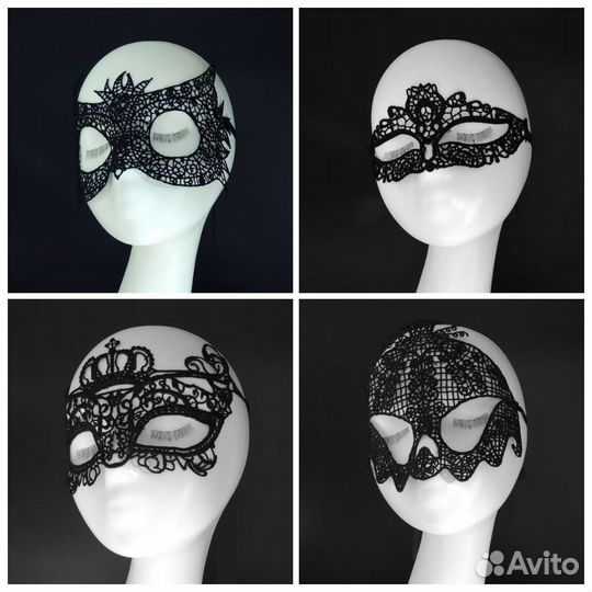 Карнавальная маска женская кружевная