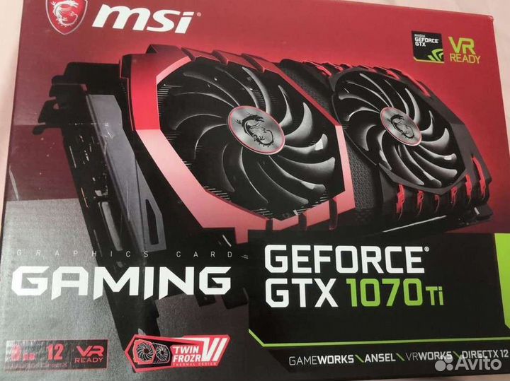 Видеокарта gtx 1070 ti gaming 8 gb