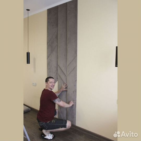 Мягкие стеновые панели в спальне