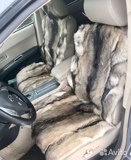 Меховые накидки натуральный волк