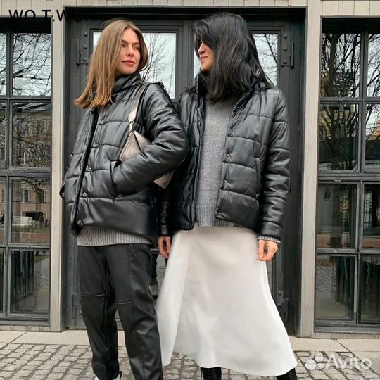 Кожаная куртка демисезонная женская