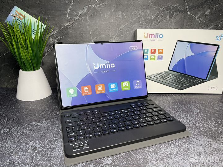 Планшет с клавиатурой Umiio новый 128гб 10д