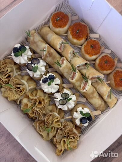 Фуршетные закуски, гастробоксы, кейтеринг