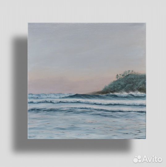Морской пейзаж маслом на холсте на подрамнике