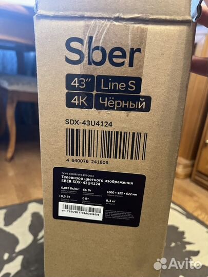 Телевизор sber SDX-43U4124 43, UHD 4K