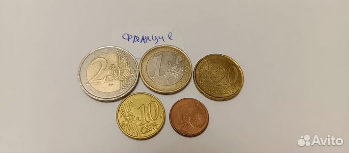 Монеты евро ходовые