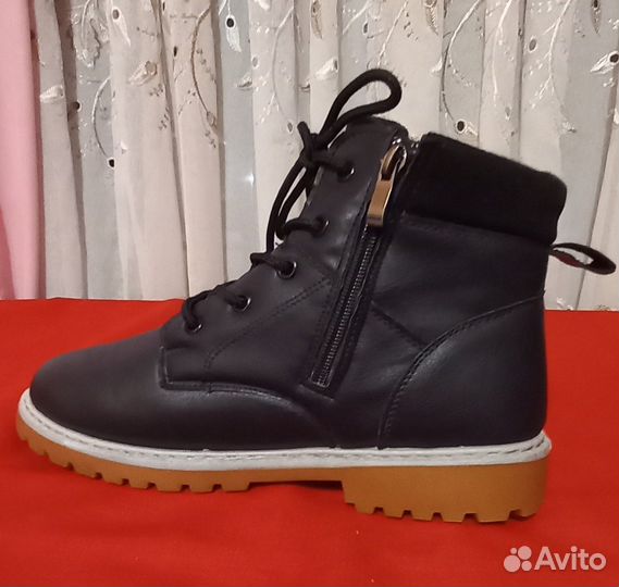 Ботинки мужские на искусст.меху,эко кожа 41-42р