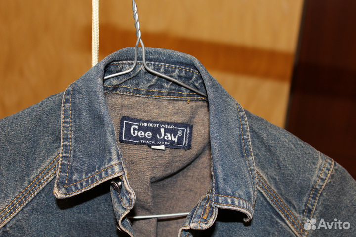 Джинсовая рубашка-куртка, рост 116