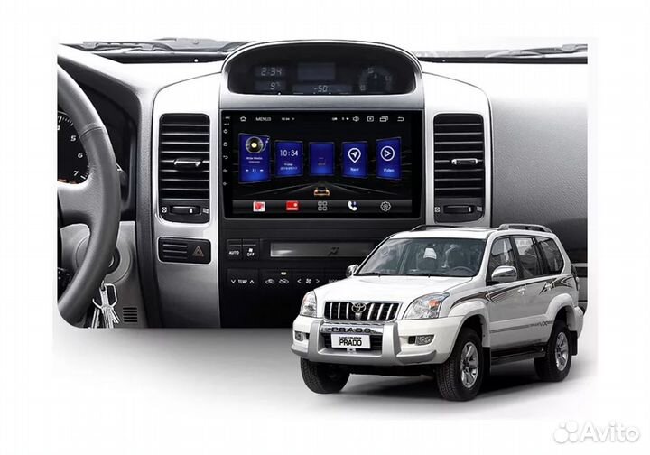 Магнитола Андроид Toyota Land Cruiser Prado 120