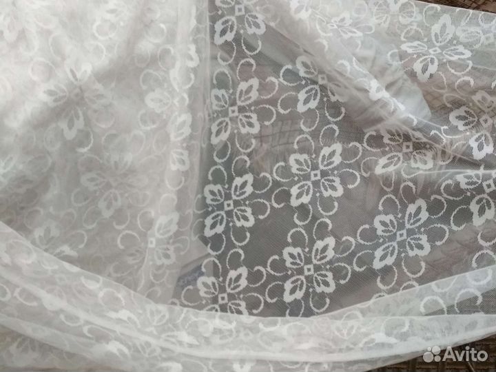 Шторы и тюль в комплекте коричнево- бежевые