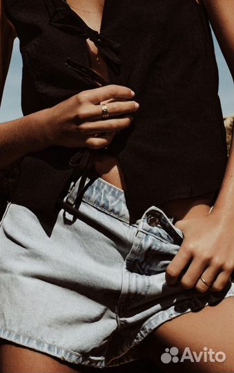 Джинсовые шорты zara 36 новые 2024