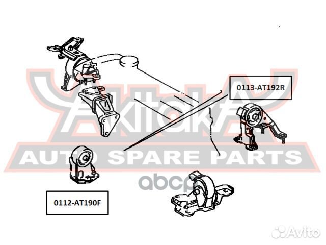 Подушка двигателя ат перед carina 0112AT190F