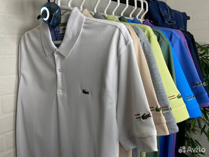 Поло мужское Lacoste 46-56 белый