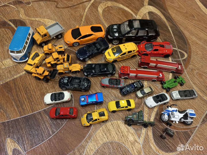 Машинки металлические модельки 29шт автотрек
