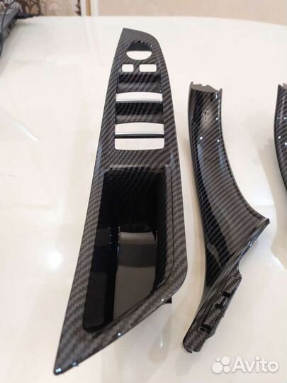 Bmw 5 f10 ручки салона под карбон