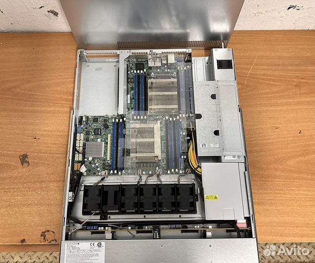 Шасси сервера Supermicro 1U на X10DRW-i без CPU