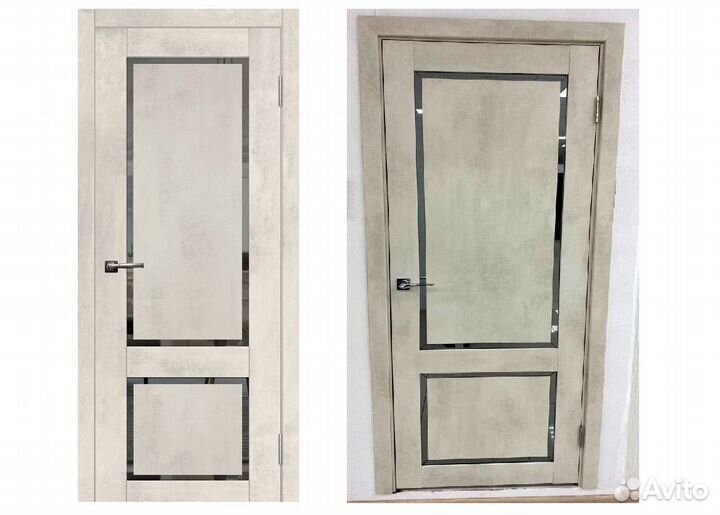 Дверь межкомнатная «Слим Бетон RA-2»