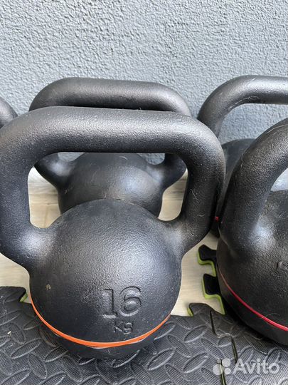 Гири черные kettlebell Domyos