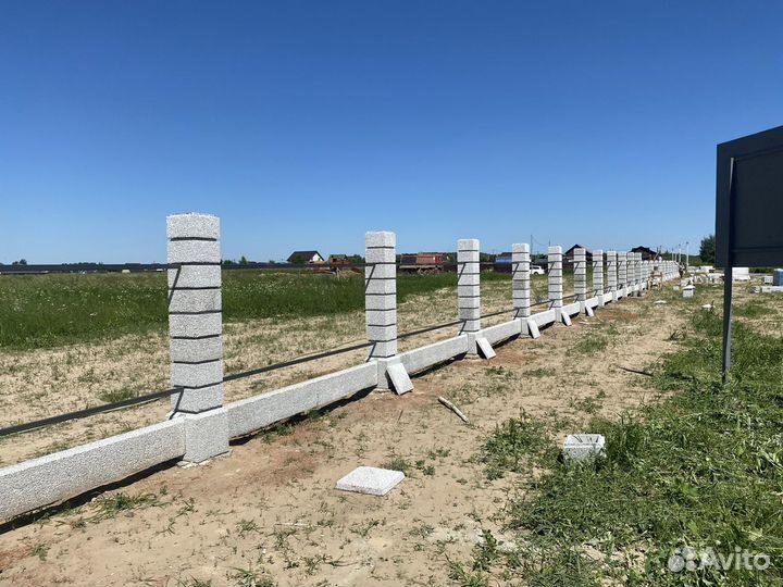 Блоки для забора серые