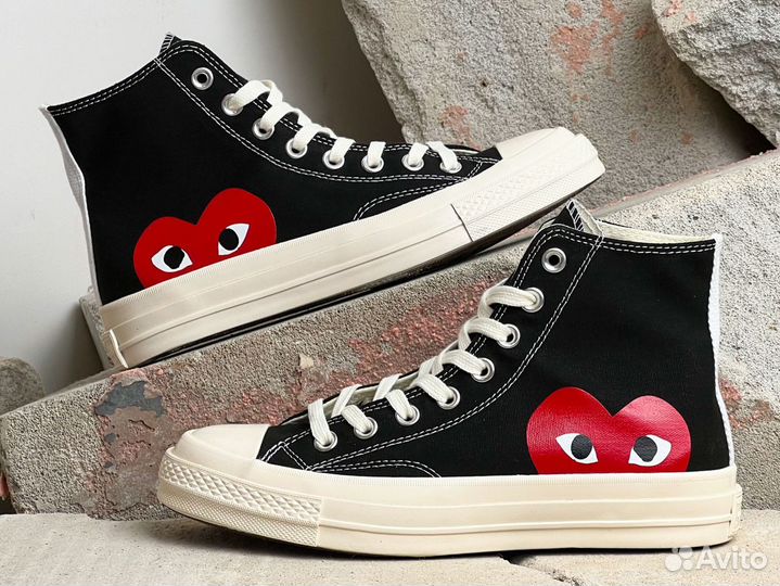 Converse Comme des Garcons Play Black High