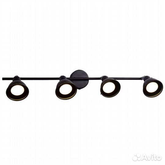 Спот россвет Велес 4х40Вт GU10 металл черный