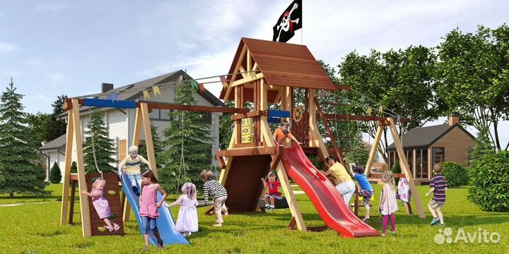 Детский уголок (домик + песочница) Савушка Люкс 8