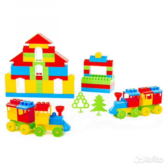 Конструктор пластмассовый Строитель 253 элемента