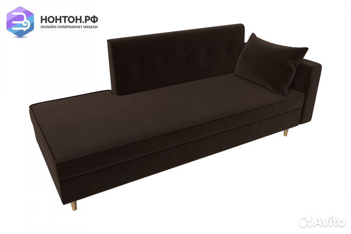 Тахта Селена микровельвет коричневый