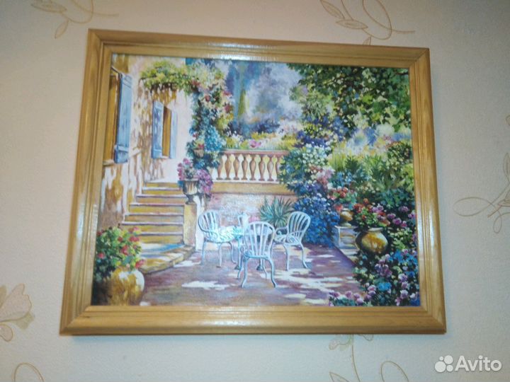 Картина маслом «Итальянский дворик»
