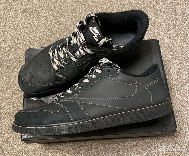 Кроссовки Nike Air Jordan 1 Low Black Phantom