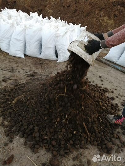 Конский навоз в мешках (25 литров)