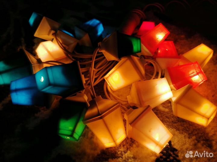 Елочная гирлянда (электрогирлянда) Фонарики, СССР