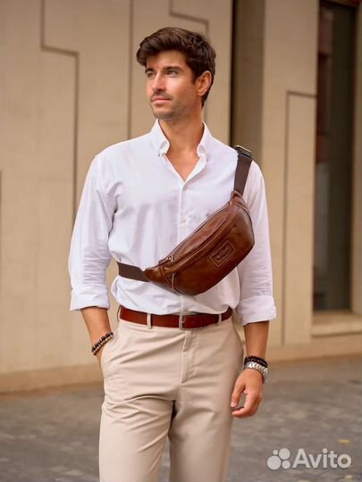 Сумка мужская из натуральной кожи