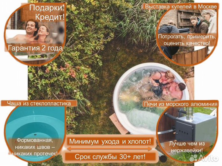 Купель с подогревом, массажем и подсветкой B1409K