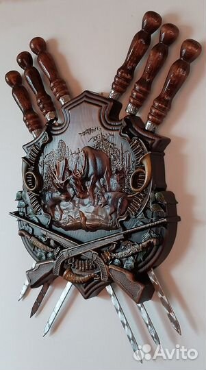 Резное панно, шампурница 