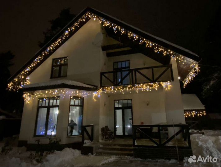 Гирлянда Бахрома. Монтаж