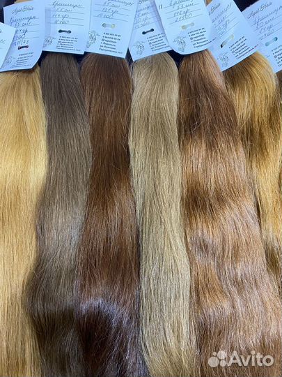Волосы для наращивания в срезах