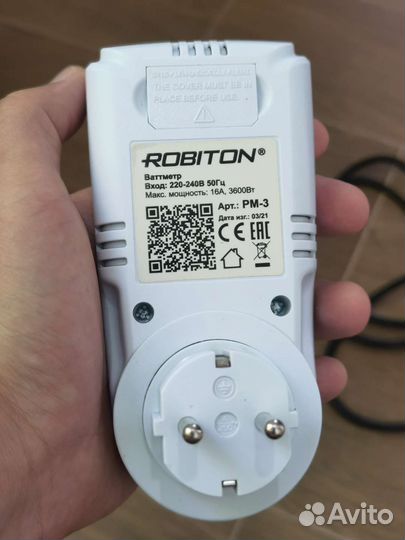 Розетки встраиваемые ваттметр Robiton pm-3