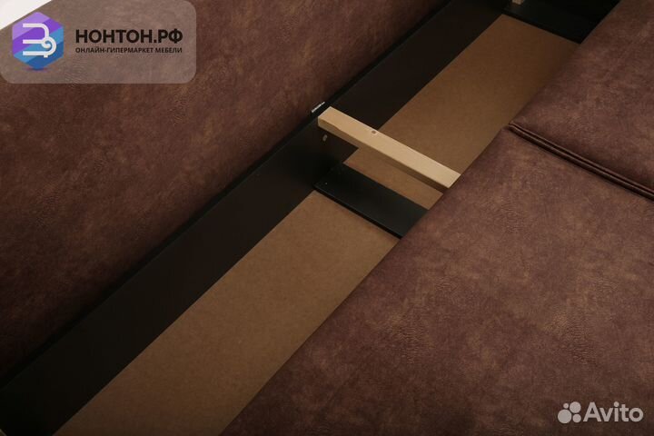 Диван еврокнижка Лофт коричневый