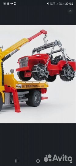 Bruder, Эвакуатор с джипом, Новый