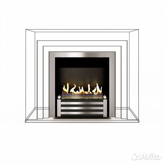 Биокамин в мраморном портале Firezo Perfetto