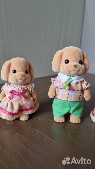 Sylvanian families семья собачек, в подарок мишку