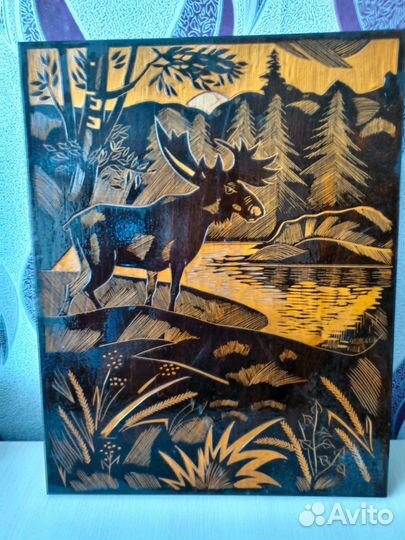 Картина из дерева СССР