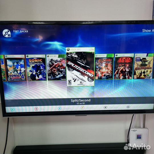 Xbox 360 E 500GB + 80 игр (фрибут)