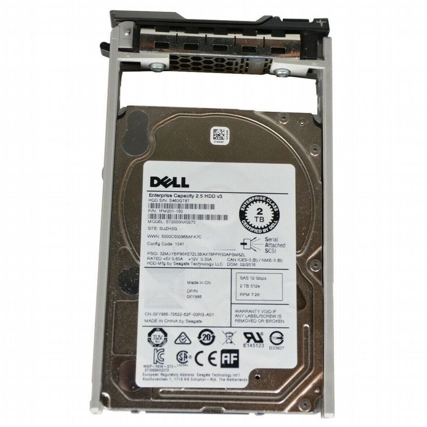 [XY986] Жесткий Диск Dell 2tb Sas 2,5" Hdd Xy986