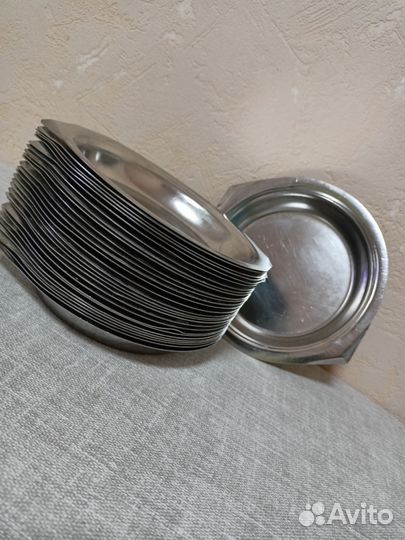 Тарелка нержавейка для вторых блюд СССР