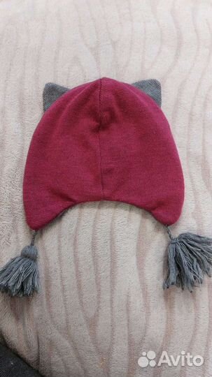 Шапка для девочки 50-52,Журавли,осень-весна