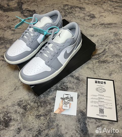 Nike Air Jordan 1 Low Stealth and white 45 EU